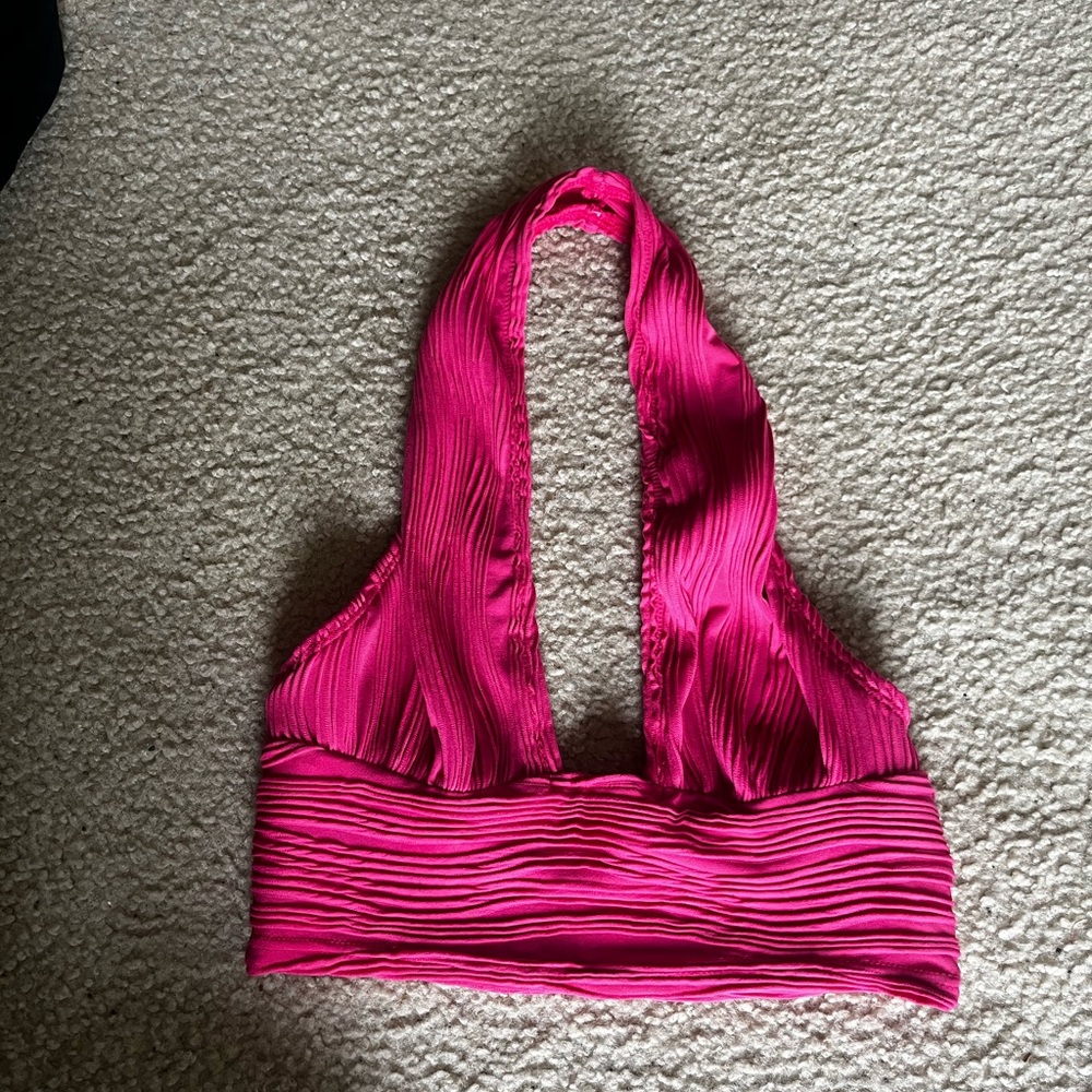 SHEIN Pink Pleated Tank Top